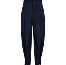 HAUTE L`AMITIÉ BUKSER, NAVY PIN PLEAT PANT, NAVY